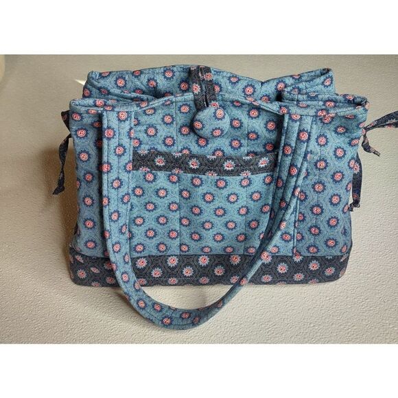 Beautiful and Unique Blue and Red Fabric Purse - Picture 15 of 15